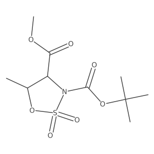 3-(tert-Butyl) 4-methyl (4S,5R)-5-methyl-1,2,3-oxathiazolidine-3,4-dicarboxylate 2,2-dioxide Structure