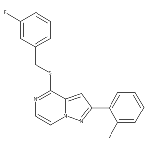 4-[(3-Fluorobenzyl)thio]-2-(2-methylphenyl)pyrazolo[1,5-a]pyrazine Structure