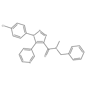 N-benzyl-1-(4-chlorophenyl)-N-methyl-5-(pyridin-3-yl)-1H-1,2,3-triazole-4-carboxamide结构式