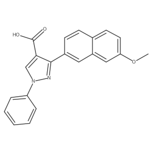 3-(7-methoxynaphthalen-2-yl)-1-phenyl-1H-pyrazole-4-carboxylic acid结构式