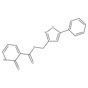 (5-Phenylisoxazol-3-yl)methyl 2-oxo-1,2-dihydropyridine-3-carboxylate Structure