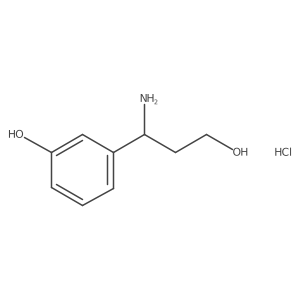 (R)-3-(1-Amino-3-hydroxy-propyl)-phenol hydrochloride Structure