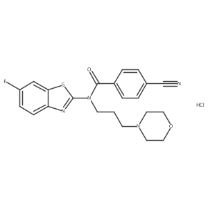 4-cyano-N-(6-fluorobenzo[d]thiazol-2-yl)-N-(3-morpholinopropyl)benzamide hydrochloride Structure