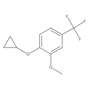1-Cyclopropoxy-2-methoxy-4-(trifluoromethyl)benzene结构式