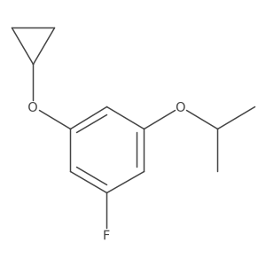 1-Cyclopropoxy-3-fluoro-5-isopropoxybenzene结构式