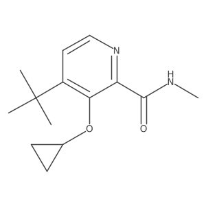 4-Tert-butyl-3-cyclopropoxy-N-methylpicolinamide结构式