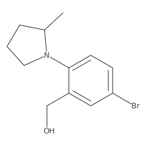 (5-Bromo-2-(2-methylpyrrolidin-1-YL)phenyl)methanol Structure