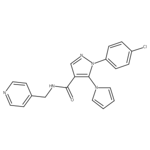 1-(4-chlorophenyl)-N-(pyridin-4-ylmethyl)-5-(1H-pyrrol-1-yl)-1H-pyrazole-4-carboxamide结构式