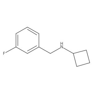 N-[(3-fluorophenyl)methyl]cyclobutanamine Structure