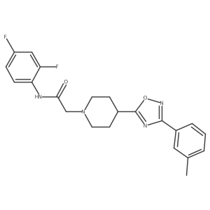 N-(2,4-difluorophenyl)-2-{4-[3-(3-methylphenyl)-1,2,4-oxadiazol-5-yl]piperidin-1-yl}acetamide Structure