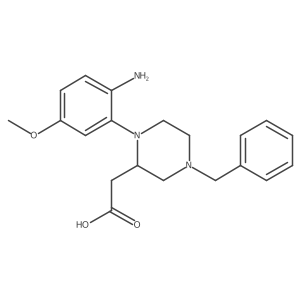2-(1-(2-Amino-5-methoxyphenyl)-4-benzylpiperazin-2-yl)acetic acid结构式