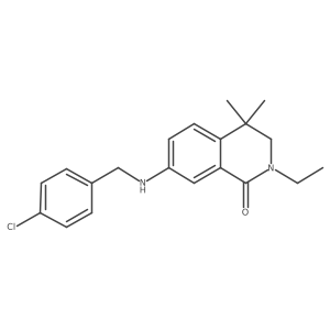 7-(4-Chloro-benzylamino)-2-ethyl-4,4-dimethyl-3,4-dihydro-2H-isoquinolin-1-one结构式