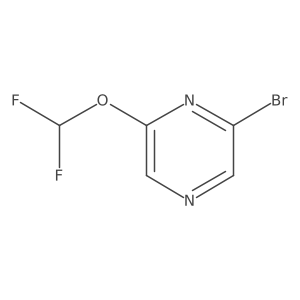 2-Bromo-6-(difluoromethoxy)pyrazine结构式