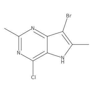 7-Bromo-4-chloro-2,6-dimethyl-5H-pyrrolo[3,2-d]pyrimidine Structure
