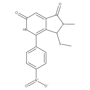 2-Methyl-3-(methylthio)-4-(4-nitrophenyl)-2,3-dihydro-1H-pyrrolo[3,4-c]pyridine-1,6(5H)-dione结构式
