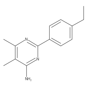 2-(4-Ethylphenyl)-5,6-dimethylpyrimidin-4-amine Structure