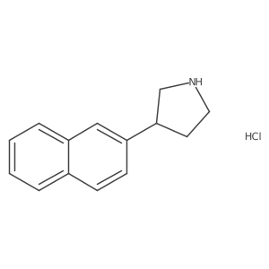 3-Naphthalen-2-ylpyrrolidine;hydrochloride结构式