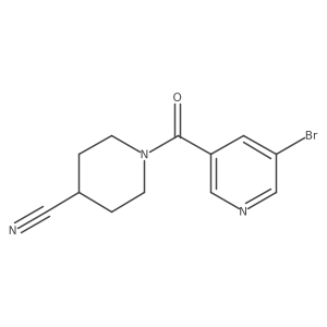 1-(5-Bromopyridine-3-carbonyl)piperidine-4-carbonitrile Structure