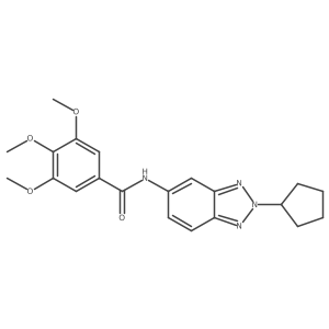 N-(2-cyclopentylbenzotriazol-5-yl)-3,4,5-trimethoxybenzamide Structure