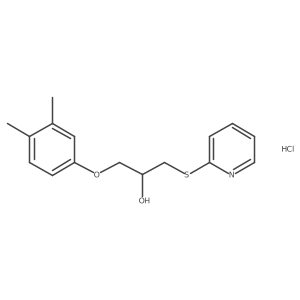 1-(3,4-Dimethylphenoxy)-3-(pyridin-2-ylthio)propan-2-ol hydrochloride Structure