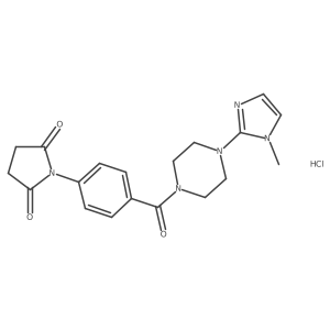 1-(4-(4-(1-methyl-1H-imidazol-2-yl)piperazine-1-carbonyl)phenyl)pyrrolidine-2,5-dione hydrochloride结构式