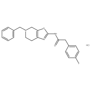 N-(5-benzyl-4,5,6,7-tetrahydrothiazolo[5,4-c]pyridin-2-yl)-2-(4-fluorophenyl)acetamide hydrochloride Structure