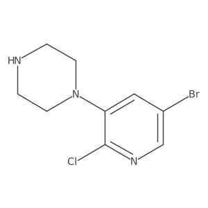1-(5-Bromo-2-chloropyridin-3-yl)piperazine Structure