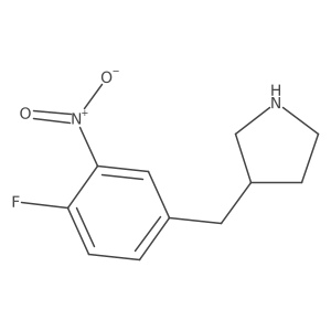 3-[(4-Fluoro-3-nitrophenyl)methyl]pyrrolidine结构式