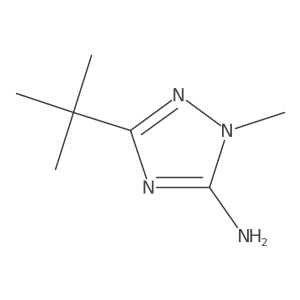 3-tert-butyl-1-methyl-1H-1,2,4-triazol-5-amine结构式