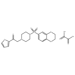 2-(4-((2,3-Dihydrobenzo[b][1,4]dioxin-6-yl)sulfonyl)piperazin-1-yl)-1-(furan-2-yl)ethanone oxalate Structure