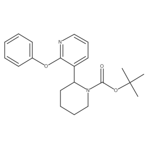 tert-Butyl 2-(2-phenoxypyridin-3-yl)piperidine-1-carboxylate Structure