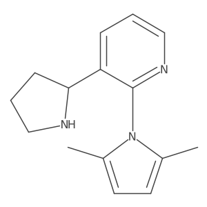 2-(2,5-Dimethyl-1H-pyrrol-1-yl)-3-(pyrrolidin-2-yl)pyridine Structure