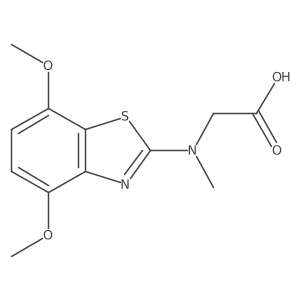 N-(4,7-dimethoxy-1,3-benzothiazol-2-yl)-N-methylglycine Structure