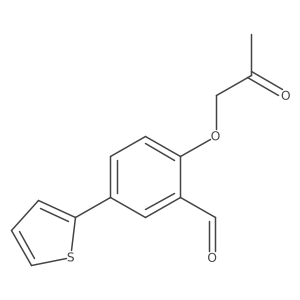 2-(2-Oxopropoxy)-5-(2-thienyl)benzaldehyde Structure