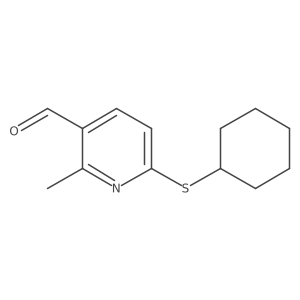 6-(Cyclohexylthio)-2-methylnicotinaldehyde结构式