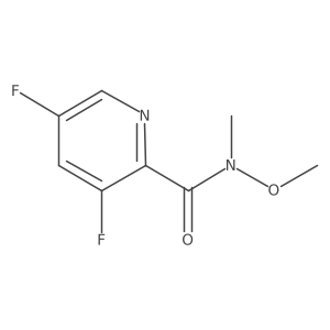 3,5-difluoro-N-methoxy-N-methylpicolinamide结构式
