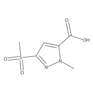 3-methanesulfonyl-1-methyl-1H-pyrazole-5-carboxylic acid结构式
