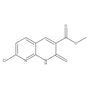 Methyl 7-chloro-2-oxo-1,2-dihydro-1,8-naphthyridine-3-carboxylate结构式