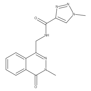 1-methyl-N-[(3-methyl-4-oxo-3,4-dihydrophthalazin-1-yl)methyl]-1H-1,2,3-triazole-4-carboxamide结构式