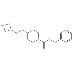 Benzyl 4-((azetidin-3-yloxy)methyl)piperidine-1-carboxylate结构式