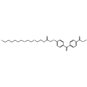 Benzoic acid, 4-[4-[2-[[2-[2-[(6-chlorohexyl)oxy]ethoxy]ethyl]aMino]-2-oxoethoxy]benzoyl]-, Methyl ester结构式