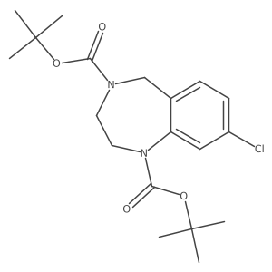 DI-Tert-butyl 8-chloro-2,3-dihydro-1H-benzo[E][1,4]diazepine-1,4(5H)-dicarboxylate Structure