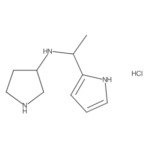 N-(1-(1H-pyrrol-2-yl)ethyl)pyrrolidin-3-amine hydrochloride结构式
