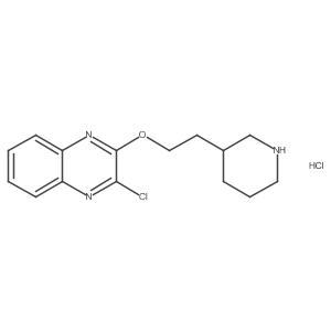 2-Chloro-3-(2-(piperidin-3-yl)ethoxy)quinoxaline hydrochloride结构式