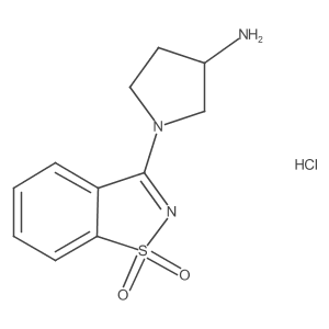 3-(3-Aminopyrrolidin-1-yl)benzo[d]isothiazole 1,1-dioxide hydrochloride Structure