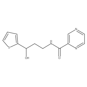 N-(3-hydroxy-3-(thiophen-2-yl)propyl)pyrazine-2-carboxamide Structure