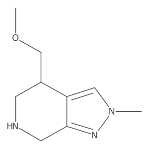 4-(Methoxymethyl)-2-methyl-4,5,6,7-tetrahydro-2H-pyrazolo[3,4-c]pyridine结构式