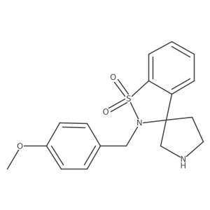 2-(4-Methoxybenzyl)-2H-spiro[benzo[d]isothiazole-3,3'-pyrrolidine] 1,1-dioxide Structure