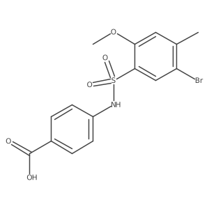 4-(5-Bromo-2-methoxy-4-methylbenzenesulfonamido)benzoic acid Structure