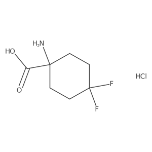 1-Amino-4,4-difluorocyclohexanecarboxylic acid hydrochloride Structure